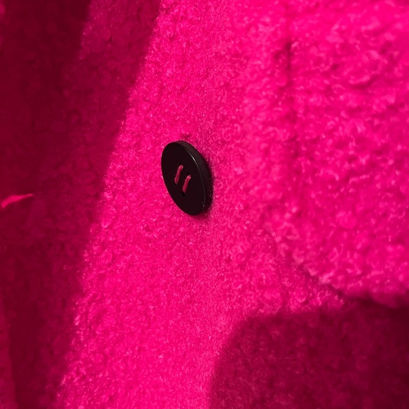 Bright Pink Boucle Trench Coat - Picture 6 of 6